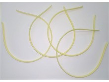 Vincha metálica forrada en seda fría amarillo 0.5 cm