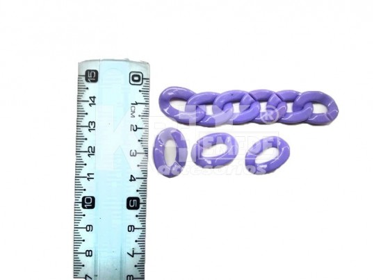 Eslabones plasticos violeta para portalentes holder portabarbijo por kg