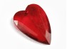 Corazón acrílico facetado rojo x 527 gr